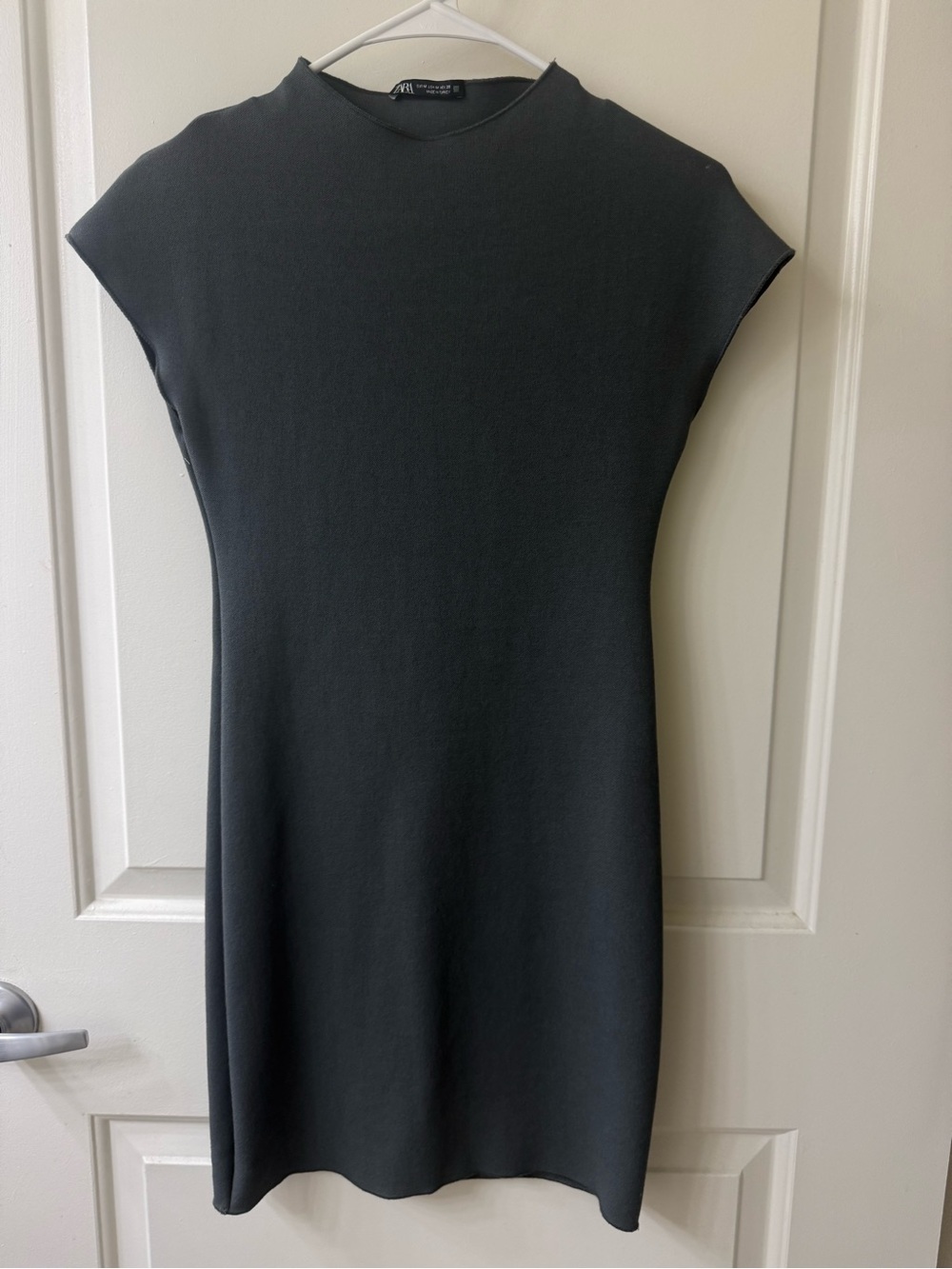 Zara Black Cap Sleeve Mini Dress